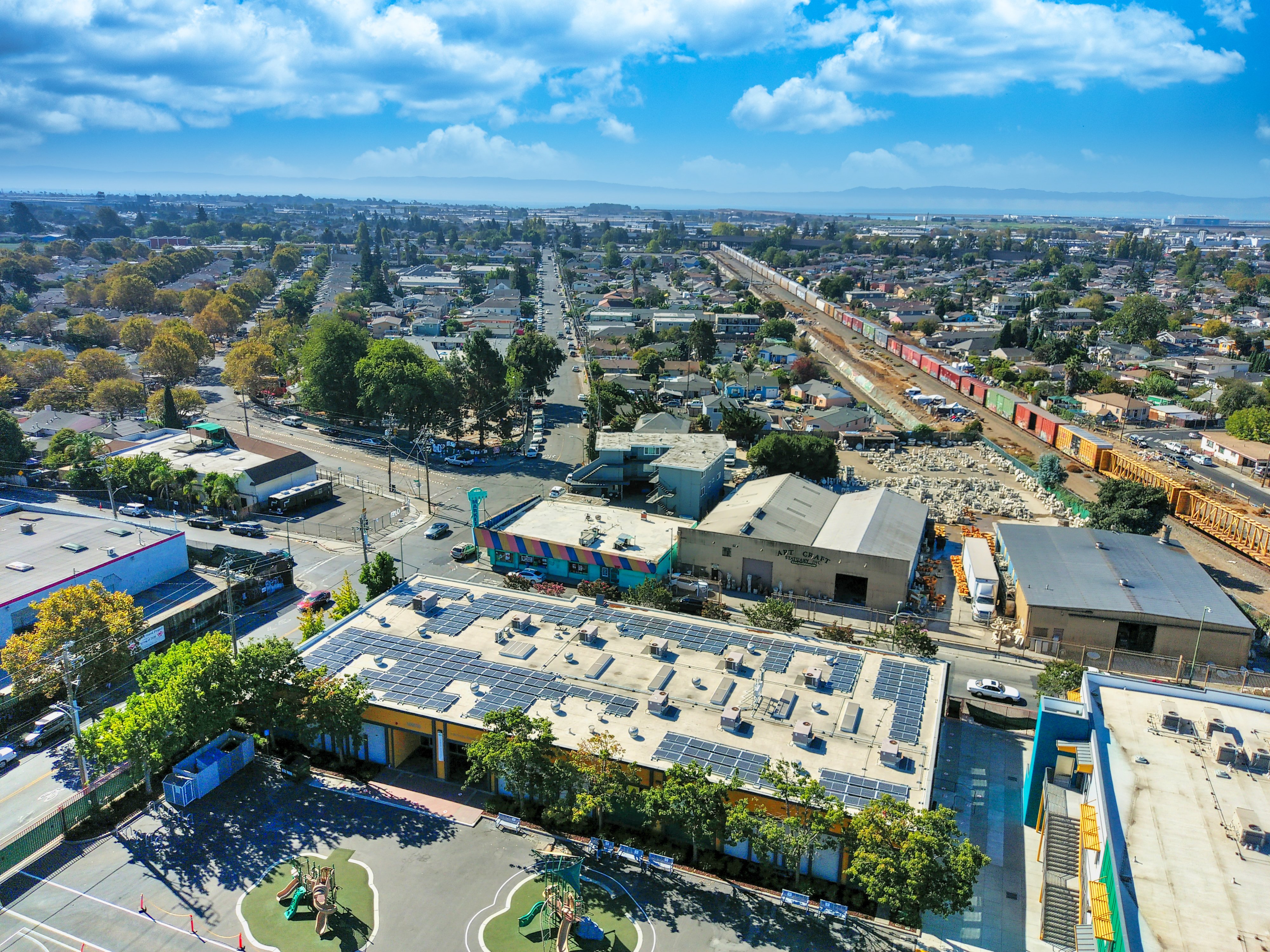 Commercial Solar and Roofing Installation Oakland School California-1